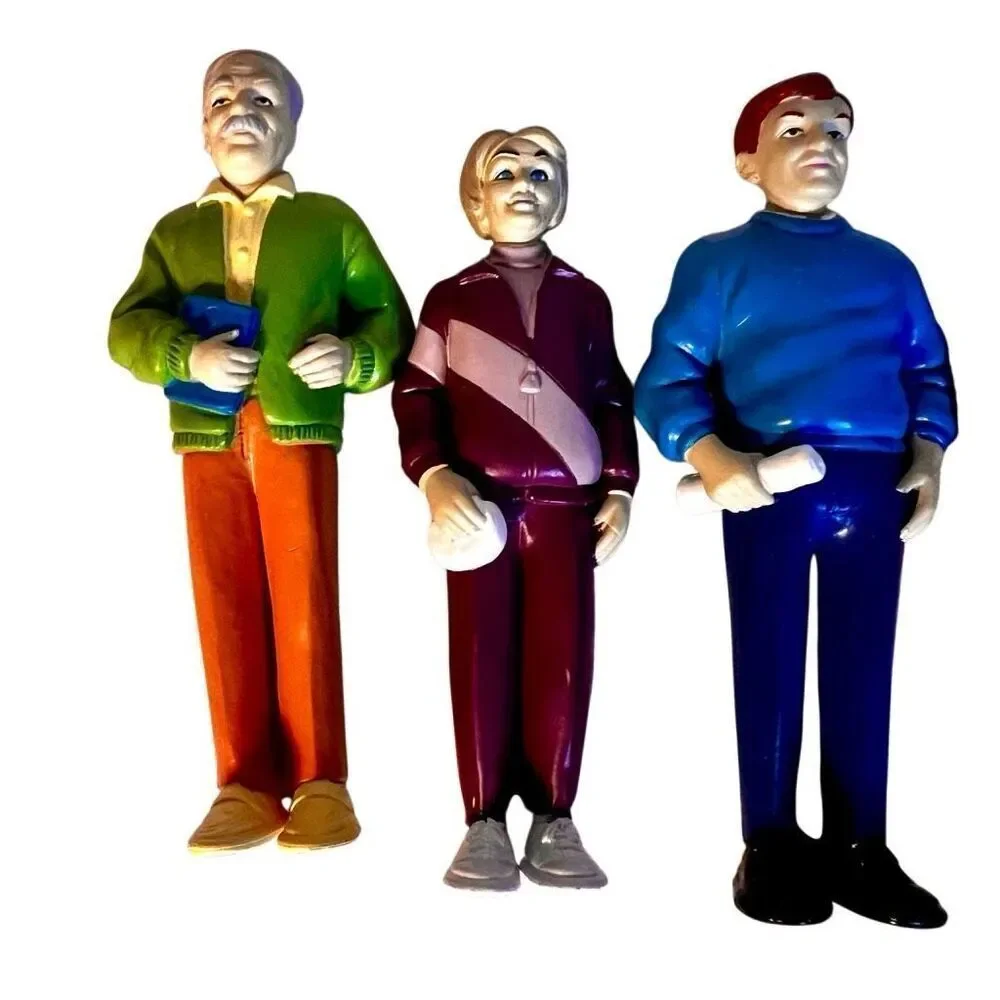 Lakeshore Block Play People White Caucasian  Family Figure Lot Of 8 Complete